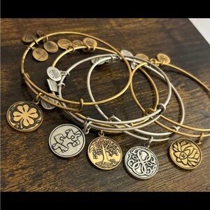Alex and Ani Bracelet, Lot of 5, Iconic